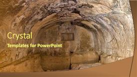  Presentation with ancient kings - Slide deck featuring underground-ancient-burial-place-excavation background and a tawny brown colored foreground