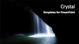  Presentation with lagoon - Presentation design enhanced with underground australian waterfall and lagoon background and a black colored foreground