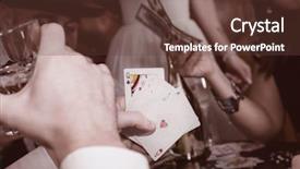  Presentation with casino - PPT layouts consisting of underground casino game stakes background and a tawny brown colored foreground