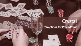  Presentation with casino - Theme with underground casino game stakes background and a tawny brown colored foreground