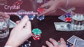  Presentation with casino - PPT theme featuring underground-casino-game-stakes background and a violet colored foreground