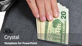  Presentation with dollar - Colorful theme enhanced with underground economy - man wearing a suit getting backdrop and a dark gray colored foreground