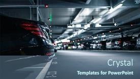  Presentation with car parking - Audience pleasing slide deck consisting of underground-garage-or-modern-car backdrop and a ocean colored foreground