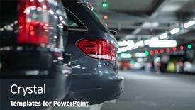  Presentation with car parking - Cool new PPT layouts with underground-garage-or-modern-car backdrop and a tawny brown colored foreground