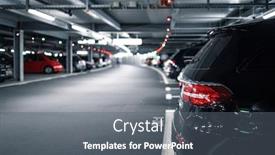  Presentation with garage car - PPT theme enhanced with underground-garage-or-modern-car background and a gray colored foreground