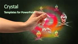  Presentation with capsules - Amazing PPT layouts having underground market - female hand delivers illegal capsules backdrop and a  colored foreground