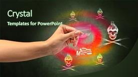  Presentation with illegal trade - Beautiful theme featuring underground market - female hand delivers illegal capsules backdrop and a  colored foreground