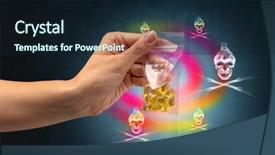  Presentation with illegal drugs drug smuggling - Amazing PPT theme having underground market - female hand delivers illegal capsules backdrop and a  colored foreground