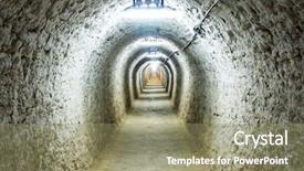  Presentation with romania - PPT theme featuring abstract image of turda salt mine romania europe background and a coral colored foreground