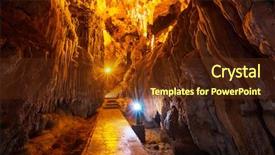  Presentation with cave - Presentation theme enhanced with scary times - cave nguom ngao in vietnam background and a tawny brown colored foreground