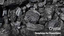  Presentation with energy generation - PPT theme having close up of coal background and a dark gray colored foreground