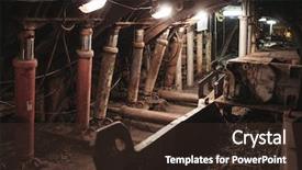  Presentation with coal mine - Colorful theme enhanced with tunnel engineering - coal mine interior backdrop and a tawny brown colored foreground