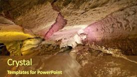  Presentation with diamond - Presentation design enhanced with diamond grotto in kungur ice background and a tawny brown colored foreground