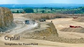  Presentation with salt lake city - Presentation theme consisting of salt lake city - open-pit mine background and a coral colored foreground