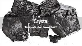 Presentation with natural resources - Audience pleasing presentation consisting of pile of fractured black coal backdrop and a dark gray colored foreground