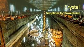  Presentation with exploration - Amazing PPT layouts having mining exploration - salt mine backdrop and a tawny brown colored foreground
