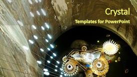  Presentation with well - Presentation consisting of underground mining - salt well background and a tawny brown colored foreground