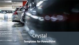  Presentation with color - Beautiful presentation theme featuring underground-parking-garage-shallow-dof backdrop and a ocean colored foreground