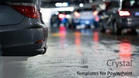  Presentation with traffic engineering parking - Presentation consisting of underground-parking-garage-shallow-dof background and a light gray colored foreground
