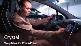  Presentation with garage car - Amazing presentation design having underground-parking-garage-shallow-dof backdrop and a wine colored foreground