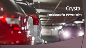  Presentation with underground cable - Audience pleasing PPT theme consisting of underground parking garage shallow dof backdrop and a dark gray colored foreground