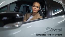  Presentation with car parking - PPT theme with underground-parkinggarage-shallow-dof-color background and a light gray colored foreground