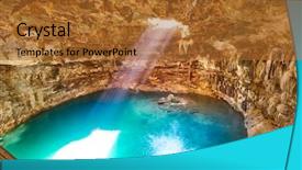  Presentation with mexico - Amazing slide deck having underground river - cenote samula sinkhole light beam backdrop and a red colored foreground