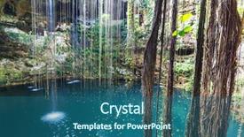  Presentation with mexico - Amazing PPT theme having underground river - ik-kil cenote mexico backdrop and a ocean colored foreground