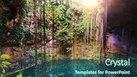  Presentation with mexico - Colorful presentation theme enhanced with underground river - ik-kil cenote mexico backdrop and a ocean colored foreground