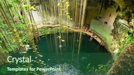  Presentation with near furnace creek in death - Colorful presentation theme enhanced with underground river - ik-kil cenote near chichen itza backdrop and a ocean colored foreground