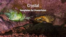  Presentation with caves - Slides with underground river - volcanic caves in sao vicente background and a tawny brown colored foreground