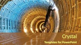  Presentation with welding - Slide deck enhanced with underground subway metro construction background and a tawny brown colored foreground