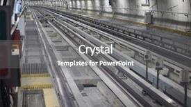  Presentation with neon - Presentation theme enhanced with underground subway railway tunnel background and a gray colored foreground