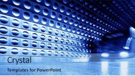  Presentation with railroad - Presentation design having underground train dynamic motion picture background and a light blue colored foreground