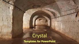  Presentation with tunnel - Cool new PPT layouts with underground-tunnel-with-lights backdrop and a tawny brown colored foreground