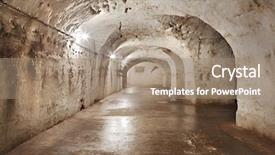  Presentation with tunnel - Amazing presentation design having underground tunnel with lights backdrop and a coral colored foreground