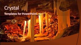  Presentation with cave - Beautiful slide set featuring underground water - grotto in kungur ice cave backdrop and a wine colored foreground