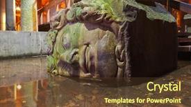  Presentation with medusa - Audience pleasing presentation theme consisting of underground water basilica cistern backdrop and a tawny brown colored foreground