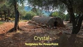  Presentation with way - PPT theme consisting of underground-water-cistern-on-lycian background and a tawny brown colored foreground