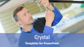  Presentation with aircraft - Theme having underside of an aircraft background and a teal colored foreground