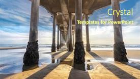  Presentation with huntington - Audience pleasing PPT layouts consisting of underside-of-the-huntington-beach backdrop and a tawny brown colored foreground