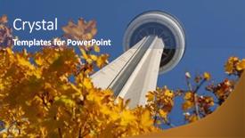  Presentation with toronto - Theme enhanced with underside-of-the-observation-deck background and a ocean colored foreground