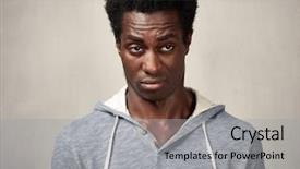  Presentation with understanding - Colorful presentation theme enhanced with understanding - man looking camera backdrop and a light gray colored foreground