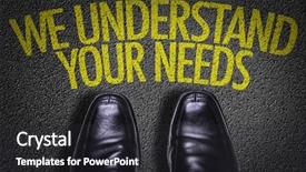  Presentation with understanding - Theme having understanding - top view of business shoes background and a dark gray colored foreground