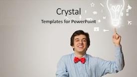  Presentation with understanding - Slide deck featuring understanding - young troubled man sitting background and a light gray colored foreground