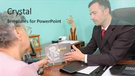  Presentation with plaque - PPT theme consisting of undertaker showing memorial plaque background and a light blue colored foreground