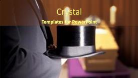  Presentation with funeral - PPT theme featuring undertaker-standing-in-front background and a tawny brown colored foreground