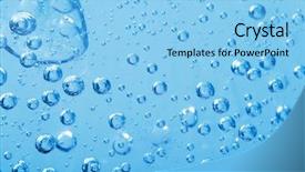  Presentation with air bubbles - Audience pleasing slides consisting of underwater air bubbles abstract background backdrop and a light blue colored foreground