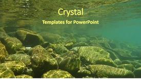  Presentation with underwater - Cool new presentation theme with underwater background - green river bottom backdrop and a tawny brown colored foreground