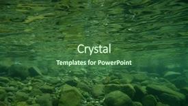  Presentation with rocks - PPT theme enhanced with underwater background - green river bottom background and a  colored foreground
